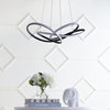 Alexia 25" Abstract Integrated LED Adjustable Pendant, Black