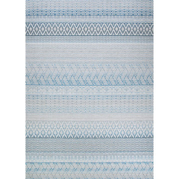 Couristan Cape Gables 9835 and 5034 Outdoor Rug, Surf, 6'6"x9'6"