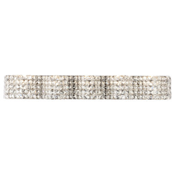 Chrome Finish And Clear Crystals 5-Light Wall Sconce