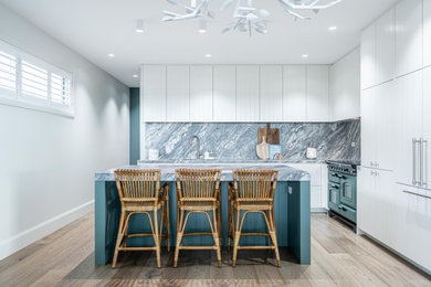 Photo of a large beach style kitchen in Melbourne.