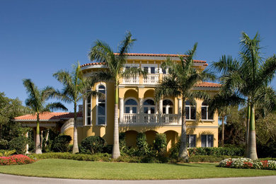 Inspiration for a mediterranean exterior home remodel in Miami