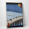Hiroshige "Rain at Bridge" Gallery Wrapped Canvas Wall Art