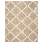 Safavieh - Safavieh Dallas Shag Collection SGD257 Rug, Beige/Ivory, 8' X 10' - Dallas Shag Rugs enrich classic lattice patterns and all-over tile motifs with luxurious shag textures and engaging color.This collection is power loomed using soft yet durable synthetic yarns for high-performance and easy-care maintenance even in busier areas of the home.