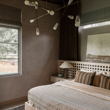 Antique Elm Ceiling in Interlachen Modern Lakehouse Bedroom