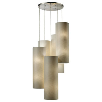 Fabric Cylinders 20 Light Pendant, Incandescent
