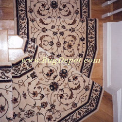 Pie Shaped Stairs - Carpet Tiles