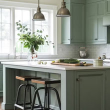 Sage green kitchen