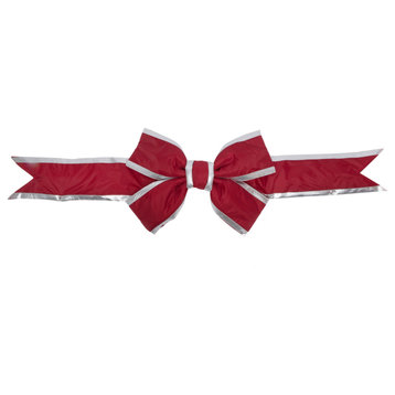 48"x60" Red-Silvr Nylon Out Bow 12" Sz