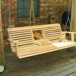 Cypress Swing w/Cup Holder - Patio Furniture And Outdoor Furniture