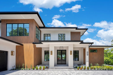 Transitional exterior home idea in Jacksonville
