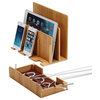 Monogrammed Multi-Device Charging Station and Dock, Art Deco, Bamboo, "I"