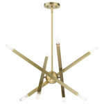 Livex Lighting - Livex Lighting Moco, 8 Light Chandelier, Antique Brass Finish, Antique Brass - The Moco collection inherits the multidirectiol liMoco 8 Light Chandel Antique BrassUL: Suitable for damp locations Energy Star Qualified: n/a ADA Certified: n/a  *Number of Lights: 8-*Wattage:60w Candelabra Base bulb(s) *Bulb Included:No *Bulb Type:Candelabra Base *Finish Type:Antique Brass