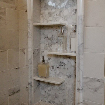 White and Gray Bathroom Showcase