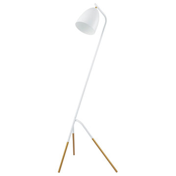 Eglo 49944A Westlinton 54" Tall Floor Lamp - White / Gold Leaf
