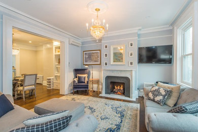 Transitional living room photo in Other
