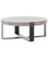 Frantz Loft Modern Grey Concrete Low Round Coffee Table- 30D