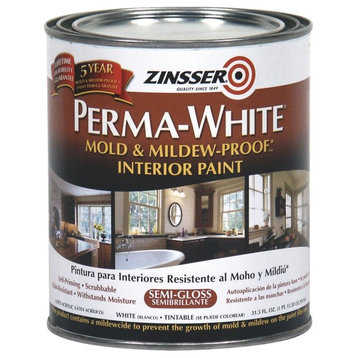 Zinsser 2754 Perma-White Mold & Mildew Proof Interior Paint, 1 Qt