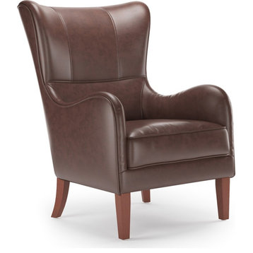 Finch Morgan Wingback Chair Chocolate Brown