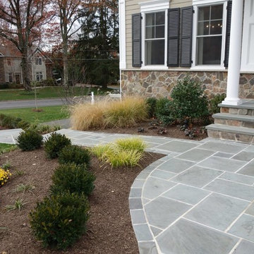 Grande Entrance & Retaining Wall - Bluestone, Retaining Wall, Steps, Walkway