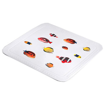 Non Slip Bathroom Safety Mat, Happy Fish, Shower Stall Mat