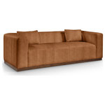 Meridian Furniture - Mallina Upholstered Sofa, Cognac, Vegan Leather - Indulge in the allure of the Cognac Vegan Leather Mallina Sofa by Meridian Furniture. Its captivating design and luxurious Cognac Vegan Leather elevate any space with effortless elegance. Crafted with precision and durability in mind, this stunning piece becomes the focal point of gatherings, fostering moments of connection and warmth. Embrace sophistication and style with the Mallina Sofa, a testament to exquisite taste and timeless beauty.