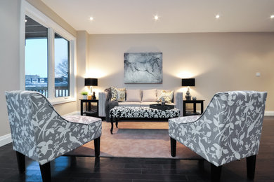 Minimalist living room photo in Ottawa