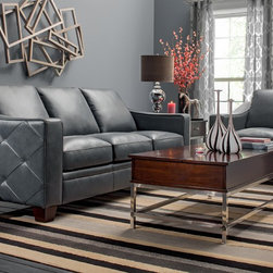 Diamonte Leather Sofa - Sofas