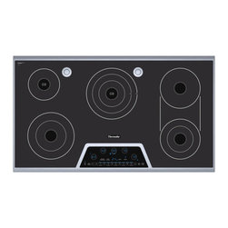 Thermador Deluxe 36" Smoothtop Electric Cooktop, Stainless Steel | CES366FS - Cooktops