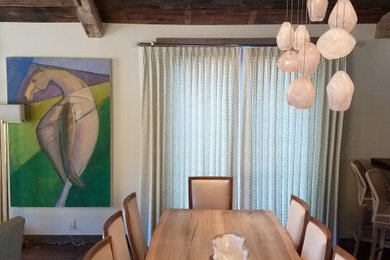 Example of a mountain style dining room design in Other