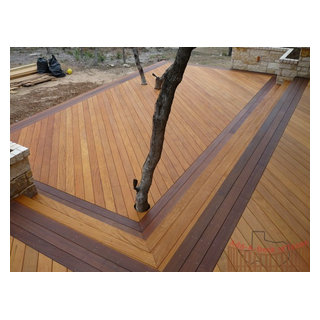 Garapa Hardwood Decking with Ipe Border - Modern - Austin - by Austin ...
