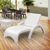 Compamia Miami Outdoor Chaise Lounges, Set of 2, White