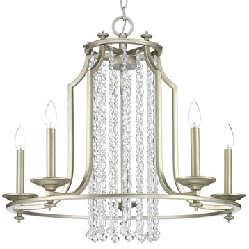 Progress Lighting P400078 Desiree 5 Light 28"W Crystal Chandelier - Silver