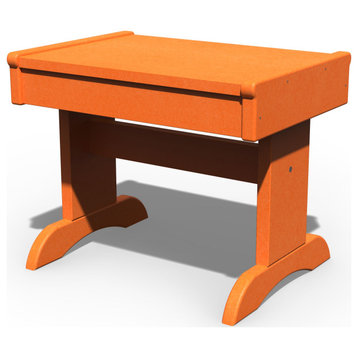 Poly Lumber Rectangle End Table, Orange