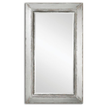 74" Distressed Silver Wall Mirror