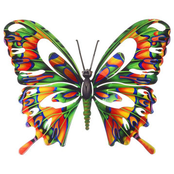 Wall Art Multi Colored Butterfly, Large