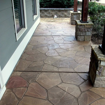 Hand-Cut Flagstone Patio Overlay