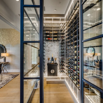 Stunning Black and Silver Wine Room