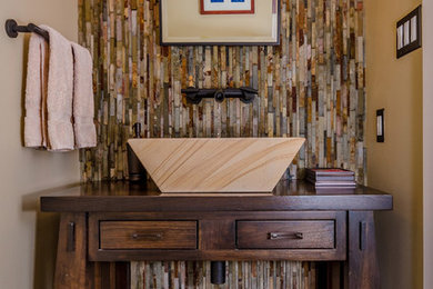 Powder room - craftsman powder room idea in San Francisco