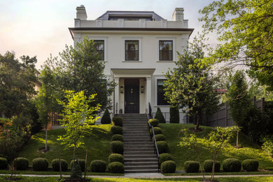 Inspiration for a transitional exterior home remodel in DC Metro