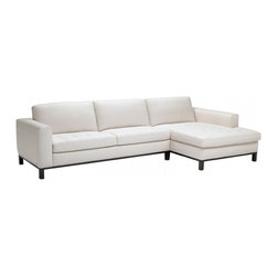 Natuzzi Editions Transitional Leather Sectional Sofa B694 - Sectional Sofas