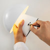 Porcini 7" Rechargeable/Cordless Iron Integrated LED Mushroom Table Lamp, White