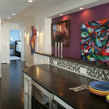 KITCHEN ISLAND AND HALLWAY