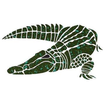 Alligator Ceramic Swimming Pool Mosaic 50"x28"