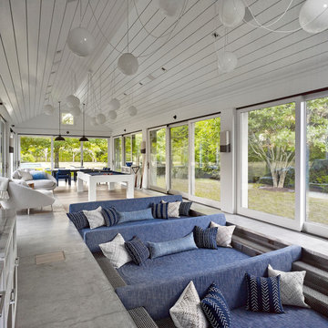 Game Room converted from outdated indoor swimming pool