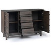 Tabler Solid Wood 54" Rustic Modern Sideboard Buffet, Driftwood