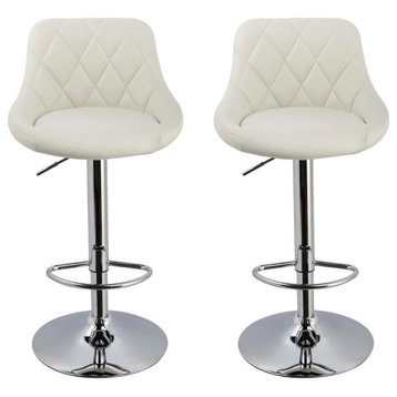 Claire Faux Leather Adjustable Swivel Bar Stools