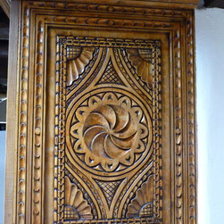 Alhambra Panel Style with added bullet carved trim. - Kitchen Cabinetry