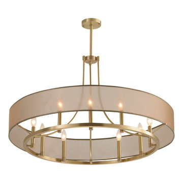 Ilex GHO36-TU-OZ-SB-IN Ghost 36" Chandelier - Gold Organza Light. Incandecent. F
