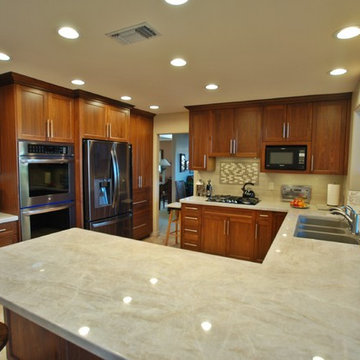 San Carlos - Traditional Kitchen Remodel Featuring Walnut Cabinetry