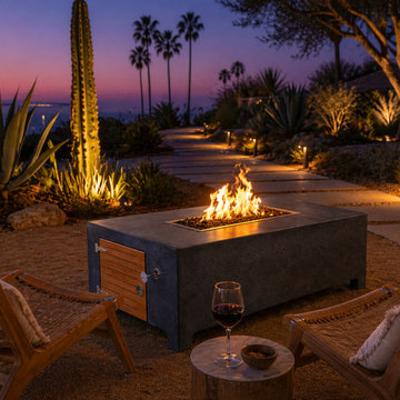 Modern Rectangular Concrete Gas Fire Table | Castin Crete